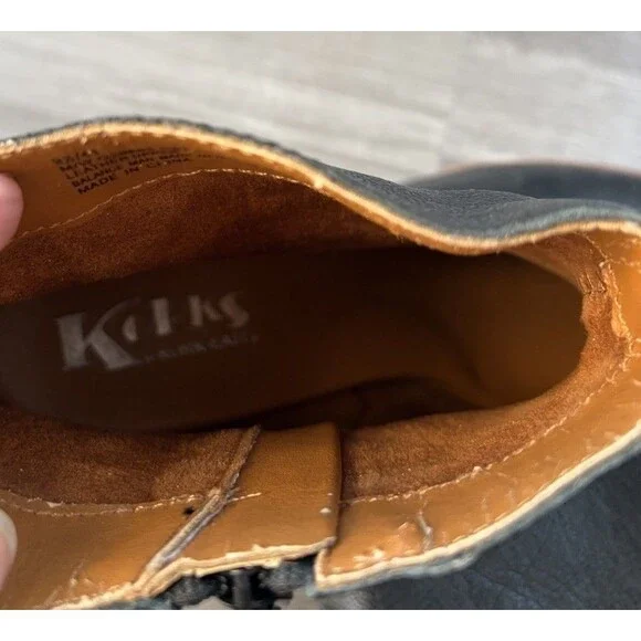 Kork-Ease Korks Women's Patrina Black Leather Bootie Size 9.5 Boots Zip - Picture 7 of 9